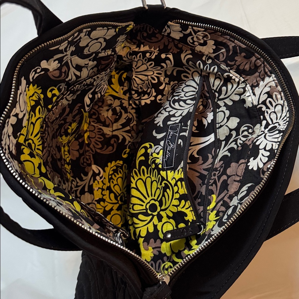 Vera Bradley Black Quilted Crossbody And Shoulder Bag - Picture 10 of 14